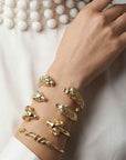 Bracelet jonc Couleuvre plaqué or 18 carats tendance femme – Jossepo