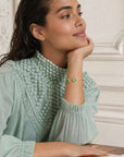 Jonc Esmeralda plaqué or 18 carats tendance femme – Jossepo