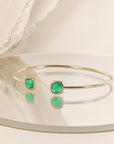Jonc Esmeralda plaqué or 18 carats bracelet élégant femme – Jossepo