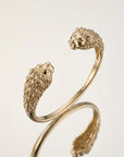 Bracelet doré femme tendance motif lion en plaqué or 18 carats – Jossepo