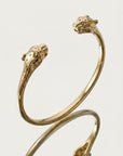 Bracelet jonc doré femme motif panthère en plaqué or 18 carats – Jossepo