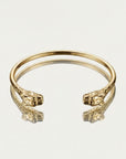 Jonc Panthère en plaqué or 18 carats bracelet femme élégant motif panthère – Jossepo