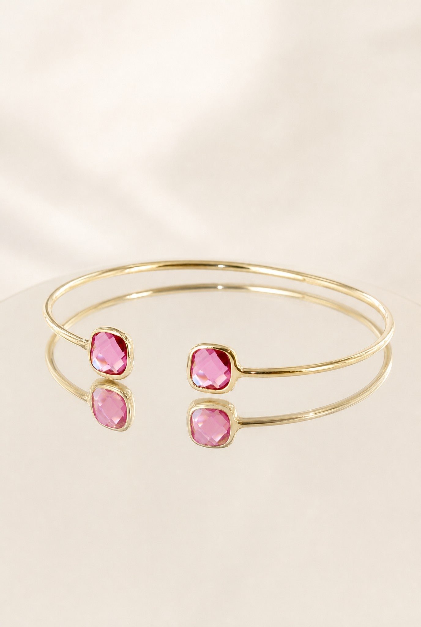 Jonc Rossine plaqué or 18 carats bracelet élégant femme – Jossepo