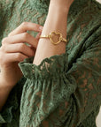 Bracelet doré femme tendance et élégant en plaqué or 18 carats Verona – Jossepo
